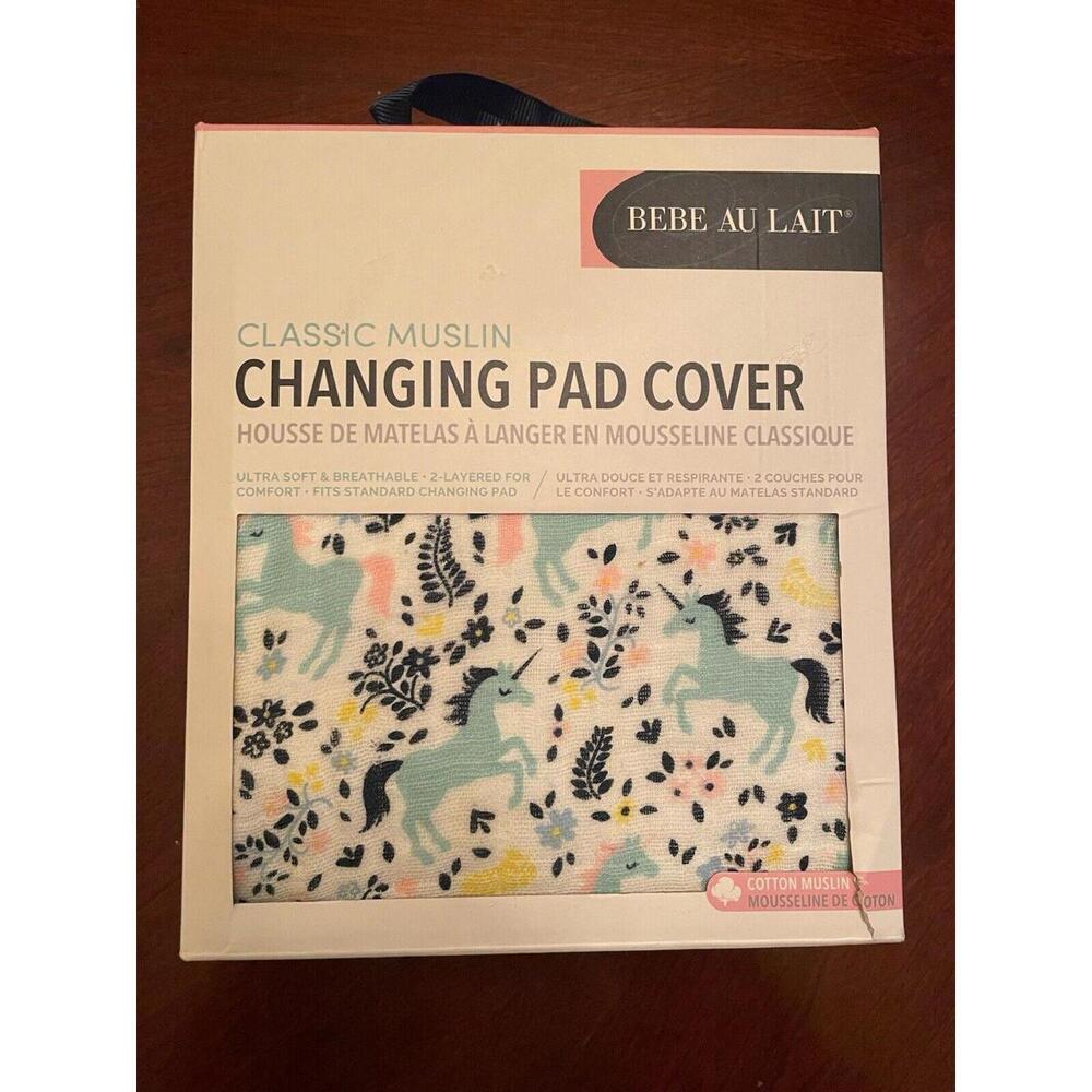 Bebe au Lait Classic Muslin Changing Pad, UNICORN, One Size‎